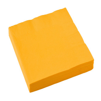 Colour Sunshine Yellow Yellow Napkin Pack of 20 33x33 cm