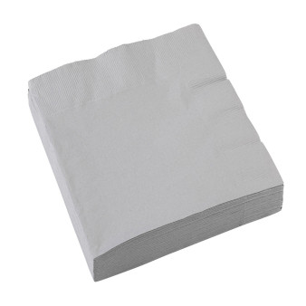 Colour Silver Silver napkins 20 pcs 33x33 cm