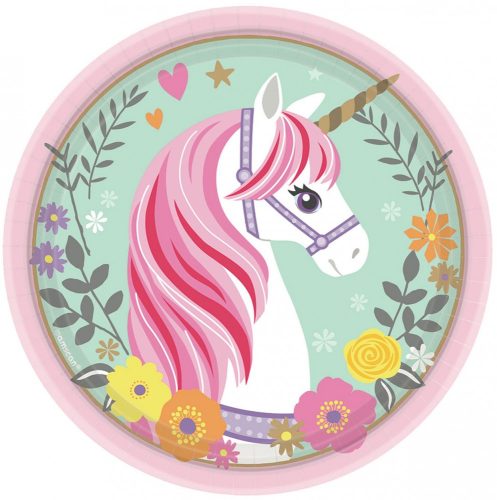 Unicorn Magical paper plate 8 pcs 18 cm