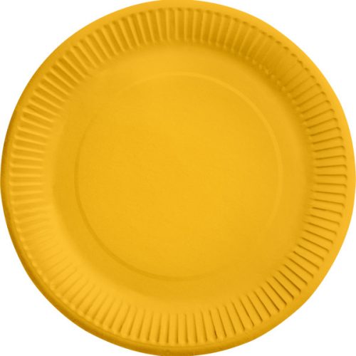 Colour Sunshine Yellow Yellow Paper Plate 8 pcs 23 cm