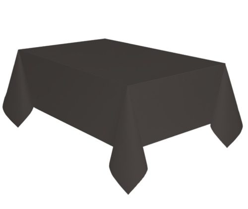 Colour Black, Black paper tablecloth 137x274 cm