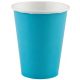 Colour Caribbean Blue Paper Cup 8 Pcs 250 ml