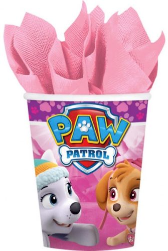 Paw Patrol Pink paper cup 8 pcs 250 ml