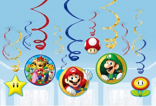 Super Mario Mushroom World 12-piece ribbon decoration set