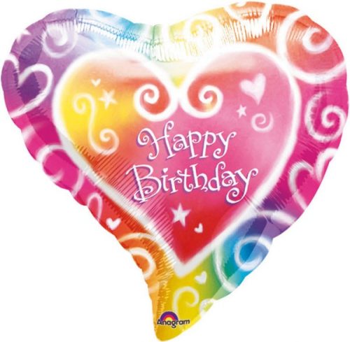 Happy Birthday Happy Birthday Watercolour foil balloon 43 cm