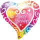 Happy Birthday Happy Birthday Watercolour foil balloon 43 cm