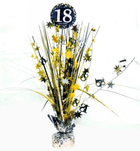 Happy Birthday Gold Happy Birthday 18 table decoration 45.7 cm