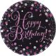 Happy Birthday Pink Happy Birthday Paper Plate 8 pcs 23 cm