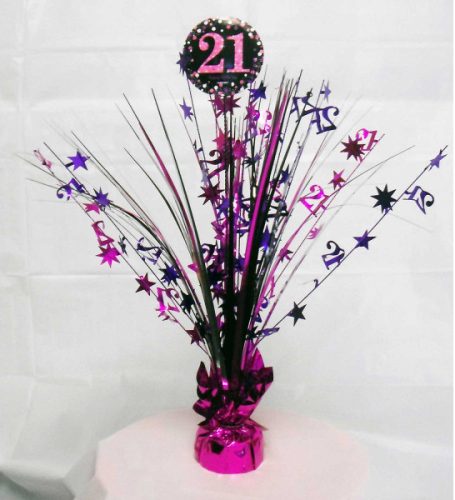 Happy Birthday Happy Birthday Pink 21 Table Decoration 45.7 cm