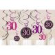 Happy Birthday Pink Happy Birthday 30 Ribbon Decoration 12 Piece Set