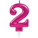 Number Pink Pink Number Candle 2 Birthday Candle