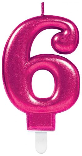 pink number candle 6 candles cake candle