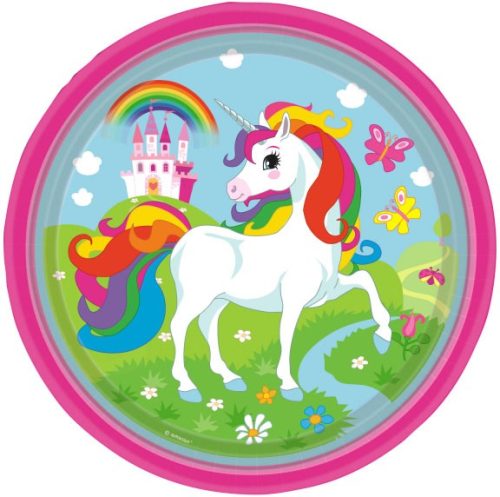 Unicorn Meadow paper plate 8 pcs 23 cm