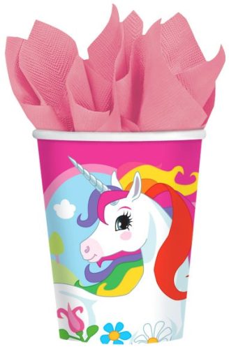 Unicorn Meadow paper cup 8 pcs 250 ml