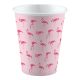 Flamingo Pink paper cup set of 8, 250 ml