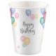 Happy Birthday Pastel Happy Birthday paper cup set of 8, 250 ml