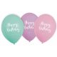 Happy Birthday Pastel Happy Birthday balloon, 6 pcs 9 inch (22.8 cm)