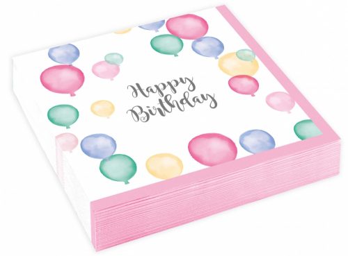 Happy Birthday Pastel Happy Birthday napkin 20 pcs 25x25 cm