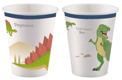 Dinosaur Happy paper cup 8 pcs 250 ml