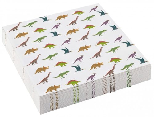 Dinosaur Happy  napkin set of 20, 25x25 cm