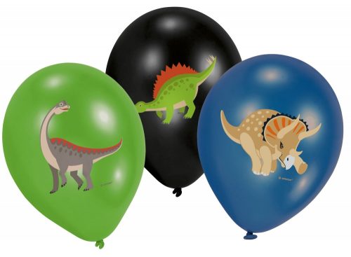 Dinosaur Happy balloon, 6 pieces 11 inch (27.5 cm)