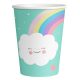 Rainbow Rainbow and Cloud and Cloud paper cup 8 pcs 250 ml