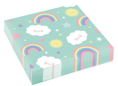 Rainbow Rainbow and Cloud and Cloud napkin 20 pcs 33x33 cm