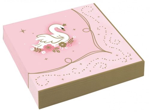 Princess Swan napkin 16 pcs 33x33 cm