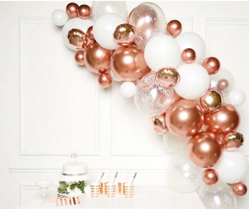 Colour Rose Gold balloon garland 66-pcs set