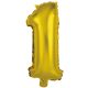 Number Gold, Number 1 Foil Balloon 41 cm