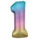 Number Pastel Rainbow giant number foil balloon 1, 83 cm