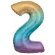 Number Pastel Rainbow giant number foil balloon 2, 83 cm