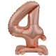 Number Rose Gold mini number 4 foil balloon with stand 38 cm