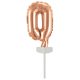 Number Rose Gold Number 0 Foil Balloon for Cake 13 cm