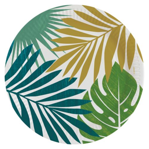 Key West Leaf paper plate 8 pcs 23 cm