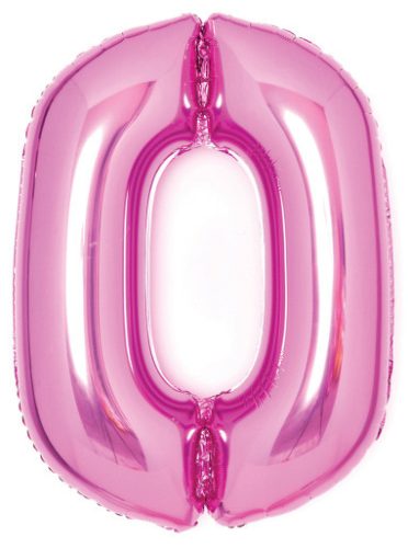 Number Pink Pink Number 0 Foil Balloon 66 cm