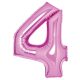 Number Pink Pink Number 4 Foil Balloon 66 cm