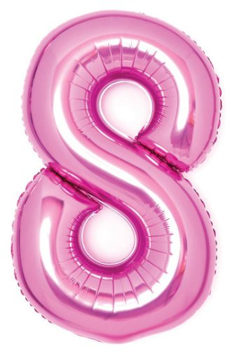 Number Pink Pink Number 8 Foil Balloon 66 cm