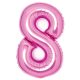 Number Pink Pink Number 8 Foil Balloon 66 cm