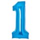 Number Blue Blue number 1 foil balloon 66 cm