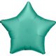 Satin Silk Jade Green star foil balloon 48 cm