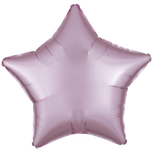 Satin Silk Pastel Pink star foil balloon 48 cm