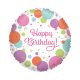 Happy Birthday Polka Dots foil balloon 43 cm