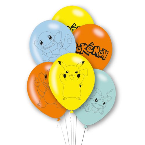 Pokémon Thunder balloon, 6 pcs 11 inch (27.5 cm)