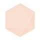 Colour Vert Decor Peach Hexagonal Plate Set of 6, 15.8 cm