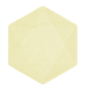 Colour Vert Decor Yellow Hexagonal Flat Plate Set of 6, 15.8 cm