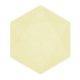 Colour Vert Decor Yellow Hexagonal Flat Plate Set of 6, 15.8 cm