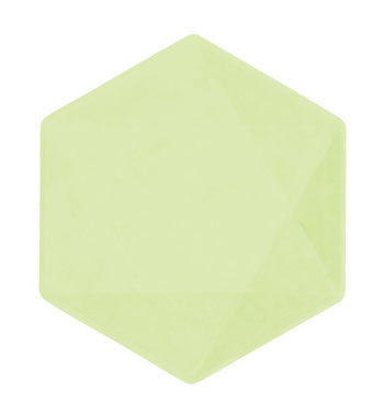 Colour Vert Decor Green hexagonal plate set of 6 pcs 15.8 cm