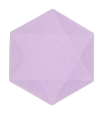 Colour Vert Decor Purple Hexagonal Plate Set of 6, 15.8 cm