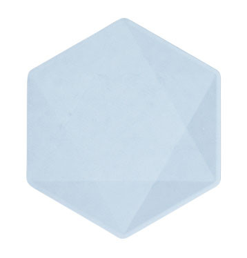 Colour Vert Decor Blue hexagonal plate 6 pcs 15.8 cm